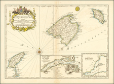 Balearic Islands Map By Jacques Nicolas Bellin