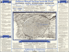 Los Angeles and San Diego Map By National Travel Service