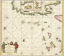 Hispaniola and Bahamas Map By Johannes Van Keulen