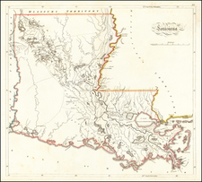 Louisiana Map By Mathew Carey