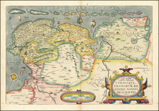 Netherlands Map By Abraham Ortelius