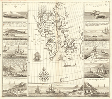 Northern Hemisphere, Polar Maps, Russia and Scandinavia Map By John Churchill