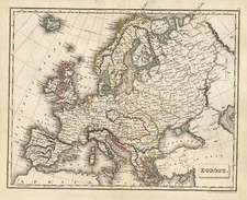 Europe and Europe Map By J.C. Russell & Sons