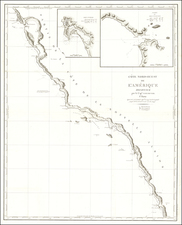 Baja California and California Map By George Vancouver