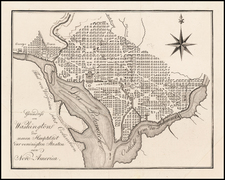 Washington, D.C. Map By Eberhard August Wilhelm von Zimmermann