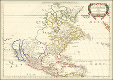 Midwest, North America and California as an Island Map By Nicolas Sanson