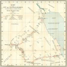 Middle East and Arabian Peninsula Map By Anders Christian Barclay Raunkiaer