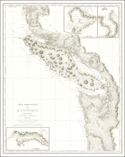 Oregon, Washington and Canada Map By George Vancouver