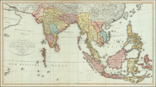 India, Southeast Asia and Indonesia Map By Iohann Matthias Christoph Reinecke