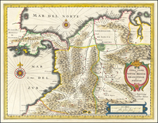 Colombia Map By Willem Janszoon Blaeu