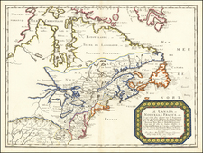 United States, Midwest and Canada Map By Nicolas Sanson