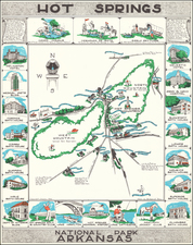 Arkansas and Pictorial Maps Map By Barbara K. Terry