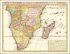 South Africa and East Africa Map By Henri Chatelain
