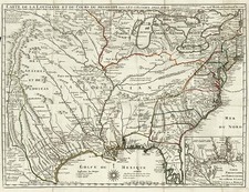 United States, South, Midwest and Southwest Map By Jean André Dezauche