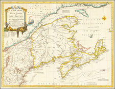 New England and Canada Map By Thomas Jefferys