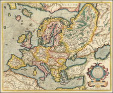 Europe Map By Gerhard Mercator