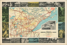 Minnesota and Pictorial Maps Map By Minnesota Arrowhead Association