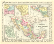 Texas, Southwest, Mexico and California Map By Charles Desilver