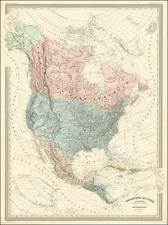 North America Map By Adolphe Hippolyte Dufour