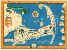 Massachusetts and Pictorial Maps Map By Paul Paige