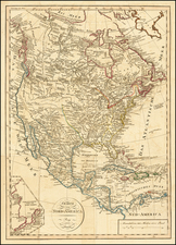 Charte von Nord-America   Prag  1818  [Rare Alaska Inset Map]