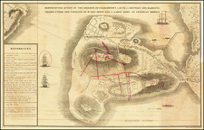 New England, Massachusetts and Boston Map By Henery De Berniere / Harrison Hall