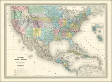 United States, Idaho and Montana Map By Adolphe Hippolyte Dufour