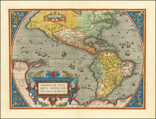 Americae Sive Novi Orbis Nova Descriptio By Abraham Ortelius