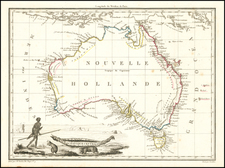 Australia Map By Conrad Malte-Brun