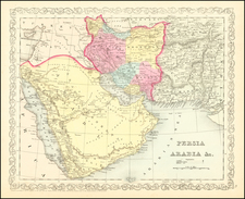 Central Asia & Caucasus and Middle East Map By Charles Desilver