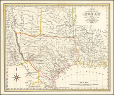 Texas and Southwest Map By Charles Frederick Cheffins