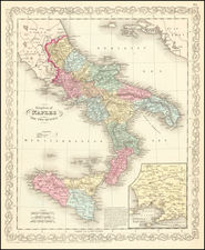 Southern Italy and Sicily Map By Charles Desilver