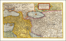 Middle East, Holy Land, Persia & Iraq and Turkey & Asia Minor Map By Cornelis de Jode