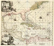 South, Southeast, Caribbean and Central America Map By Reiner & Joshua Ottens