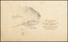 Sketch of the Passage of the Rio San Gabriel Upper California by the Americans,  discomfiting the opposing Mexican Forces January 8th 1847 By William Hemsley Emory