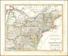 United States, Mid-Atlantic and Midwest Map By Christian Gottlieb Reichard