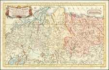 Russia, Central Asia & Caucasus and Russia in Asia Map By Jacques Nicolas Bellin