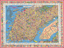 New York City and Pictorial Maps Map By Nils Hansell