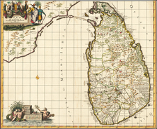 India and Sri Lanka Map By Reiner & Joshua Ottens