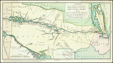 Vermont, New York State and American Revolution Map By Michel Rene Hilliard d'Auberteuil