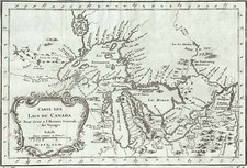 Midwest and Canada Map By Jacques Nicolas Bellin