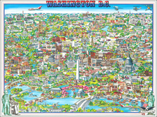 Washington, D.C. and Pictorial Maps Map By Archar Inc.