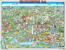 Washington, D.C. and Pictorial Maps Map By Archar Inc.