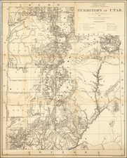 Utah and Utah Map By General Land Office