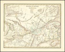 Midwest and Canada Map By Thomas Gamaliel Bradford