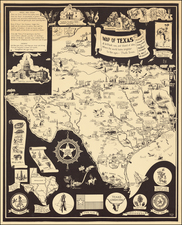 Texas and Pictorial Maps Map By Harriet Godwin  &  Milt McKenzie