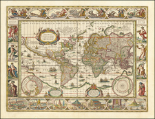 World and World Map By Willem Janszoon Blaeu