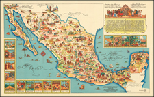 Mexico and Pictorial Maps Map By Fischgrund Publishing Company