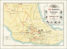 Mexico and Pictorial Maps Map By Antonio Garcia y Cubas