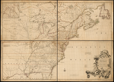 United States, New England, Mid-Atlantic, Southeast, Midwest, North America and Canada Map By John Mitchell